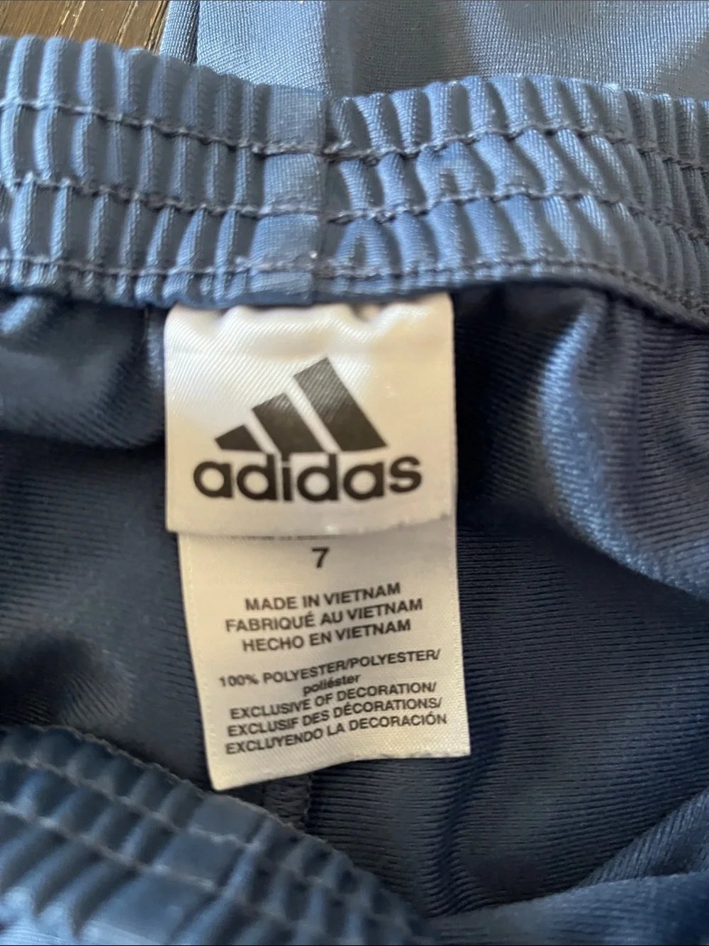 adidas Kids Joggers Blue with Orange Side Stripes